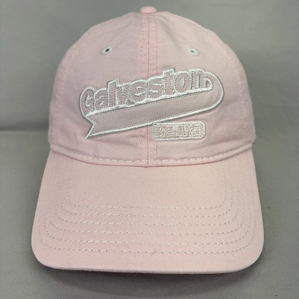 Triangle Sport Galveston Island Hat Women OS Pink Souvenir Baseball Cap